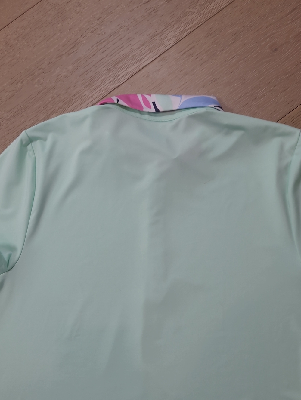 Tommy Bahama Golf Shirt Women's XL Mint/Floral 1/4 Zip Short Sleeve - Picture 4 of 12